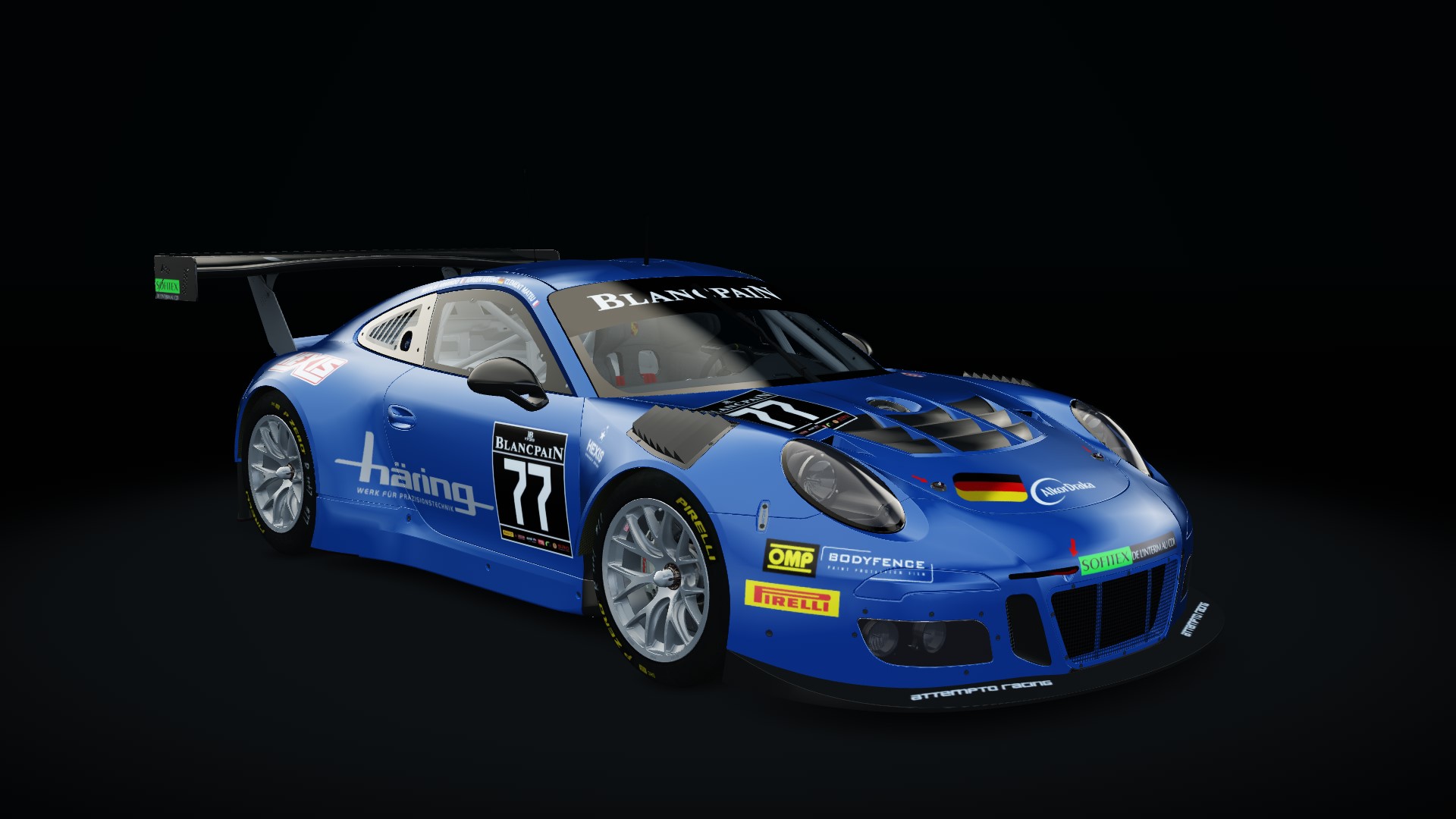 Porsche 911 GT3 R 2016, skin BES_Attempto_Racing_77